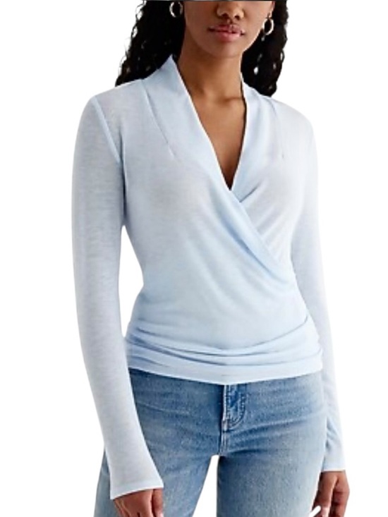 Express Tops - NWT Express Lightwight Soft Draped V Neck Long sleeve Top